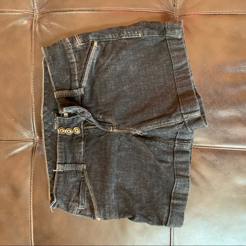 Black jean shorts